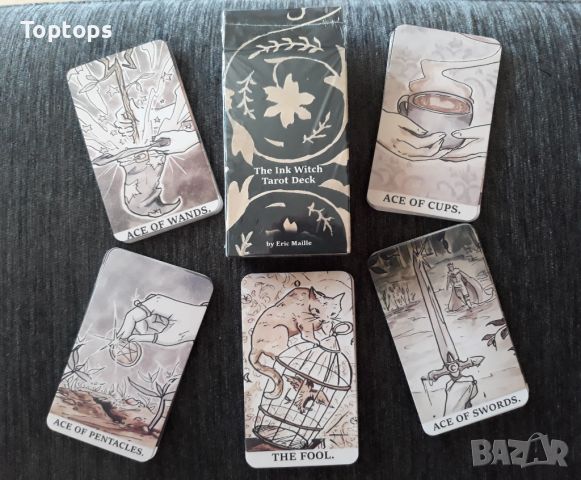 Таро карти, различни от масовите: Linestrider Tarot & Mystic Mondays & Ink Witch Tarot, снимка 14 - Други игри - 32863575