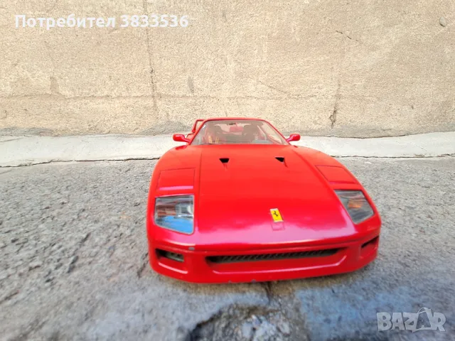 Метален Ретро модел Ferrari F40/1987г. Burago Made in Italy, снимка 2 - Колекции - 47568296