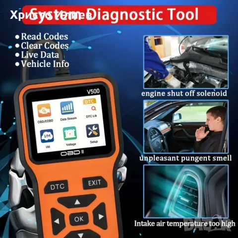 Автомобилен Диагностичен инструмент OBD Скенер за кодове и грешки на двигателя OBD2 V500, снимка 7 - Аксесоари и консумативи - 50266978