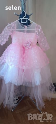 страхотна рокля за принцеса с обръч , снимка 1 - Детски рокли и поли - 46430711