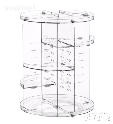 Въртящ се на 360° органайзер за козметика, LuckyLu®, компактен и преносим, лесен за сглобяване и изп, снимка 4 - Други - 53827100