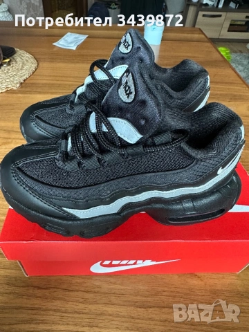 NIKE Air max 95 детски маратонки черно/ металик