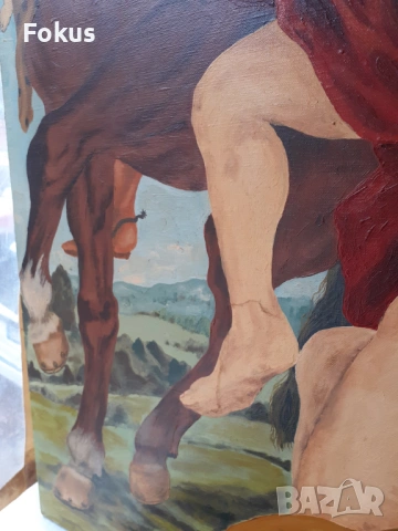 Огромна майсторска картина масло платно Рубенс репродукция, снимка 5 - Антикварни и старинни предмети - 53503429