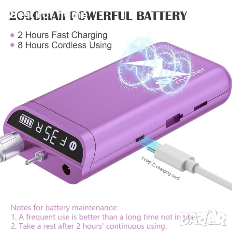 Kredioo бормашина за нокти, снимка 4 - Друга електроника - 52573007