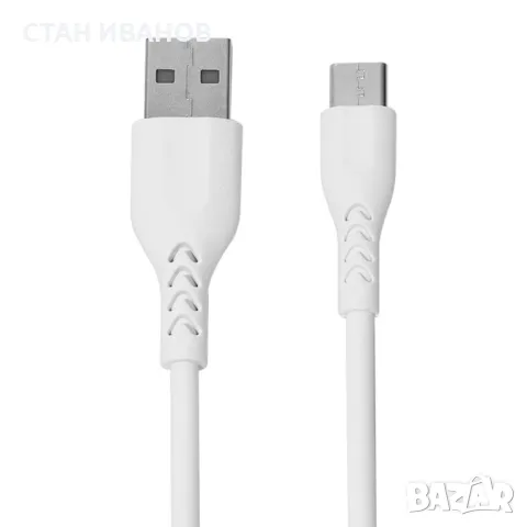 Кабел Micro USB 1TECH JYS-003M, 5A, 1 метър, Бял, снимка 5 - USB кабели - 47704164