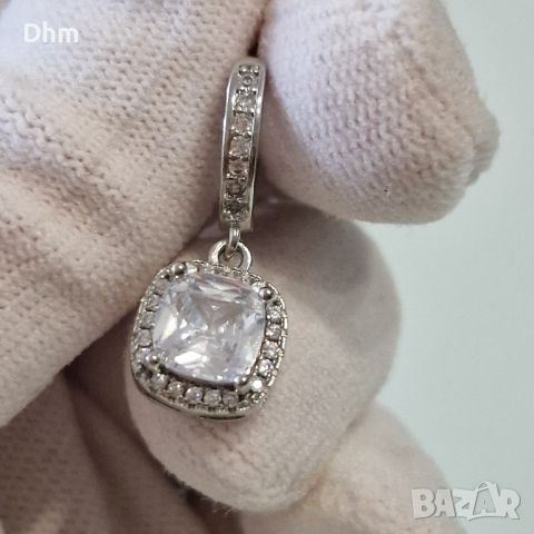 Дамски сребърни обеци , снимка 4 - Обеци - 45381852