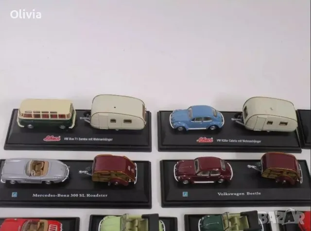 1:72 1:87 Schuco Cararama, Caravana Camper VW Mercedes, снимка 3 - Колекции - 49446132