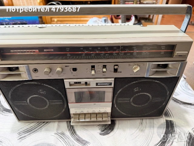 Радиокасетофон Masako, снимка 5 - Радиокасетофони, транзистори - 54165625