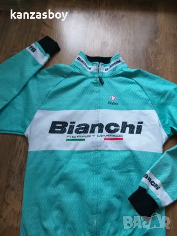 bianchi team celeste carbon windproof jacket - мъжко вело яке Л, снимка 3 - Якета - 48396499