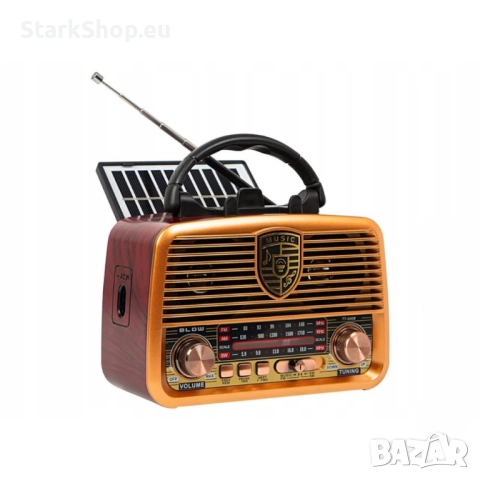 Ретро радио Golon-RX с Bluetooth, AM/FM, соларен панел