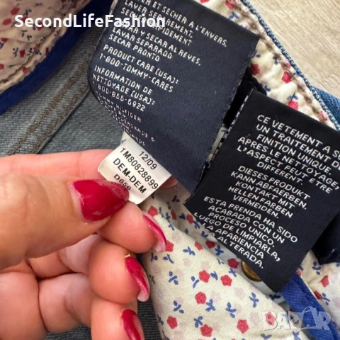 Дамски дънки Tommy Hilfiger с ниска талия размер 29, сини, снимка 5 - Дънки - 52574343