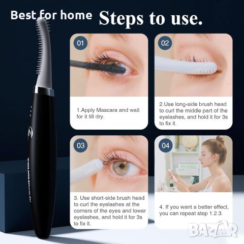 Уред за грижа за вежди и мигли TOUCHBeauty Heated Eyelash Curl   , снимка 6 - Други - 45790895