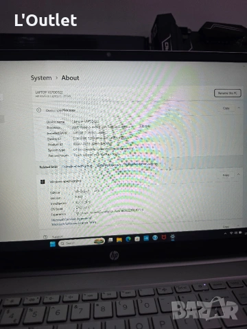 Лаптоп HP Pavillion 15, Ryzen 5500, 8GB RAM, 512GB SSD, Touchscreen, снимка 6 - Лаптопи за работа - 53955425