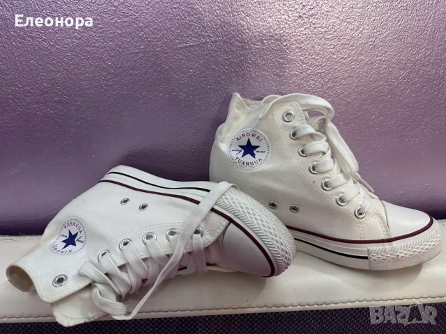 кецове с вградена платформа обувани 1 път