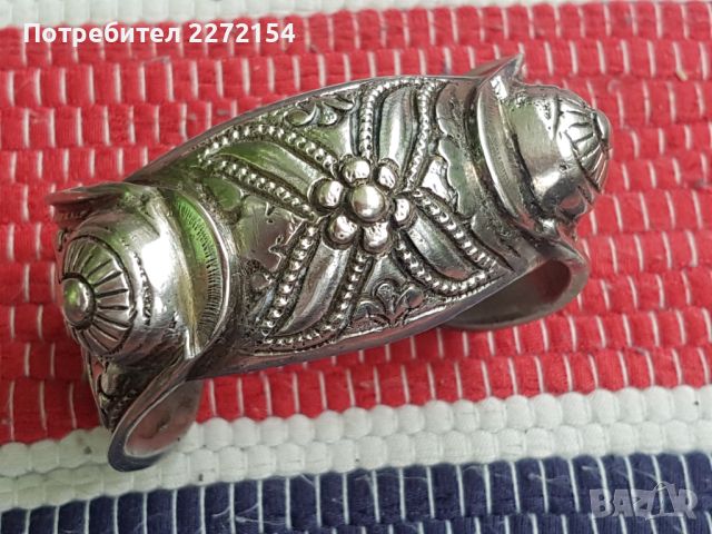 Сребърна гривна рогатка, снимка 1 - Антикварни и старинни предмети - 45651183