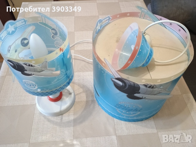 Детски пендел и нощна лампа Airplane, снимка 2 - Лампи за таван - 51785202