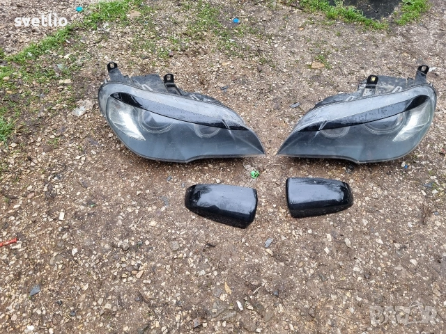 два фара за бмв х5 2010та и 2 капачки за огледала