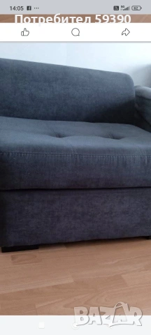 Тъмносив фотьойл , снимка 7 - Дивани и мека мебел - 47244280