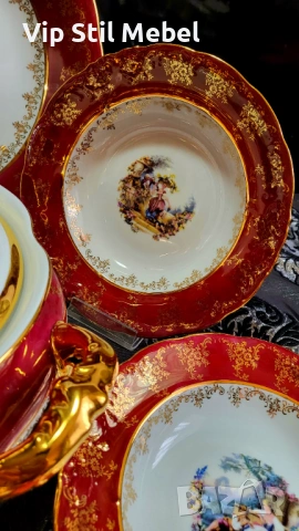 Баварски сервиз за хранене с 24К позлата , снимка 8 - Сервизи - 54236079
