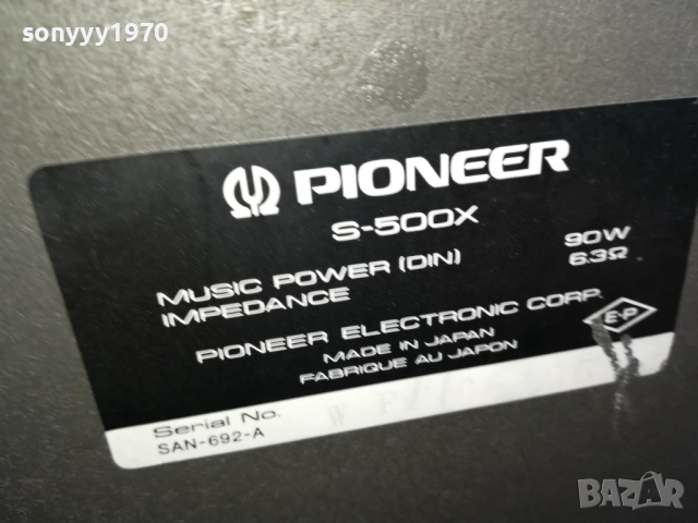PIONEER S-500X MADE IN JAPAN-1БР-ВЧЕРА ВНОС ОТ SWISS 0711251456, снимка 4 - Тонколони - 52332752