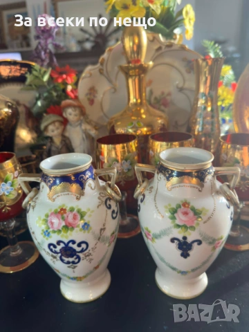 Noritake Japan  Circa 1908 - невероятно красиви две  японски вази с две ръкохватки Код P1873, снимка 5 - Вази - 53310986