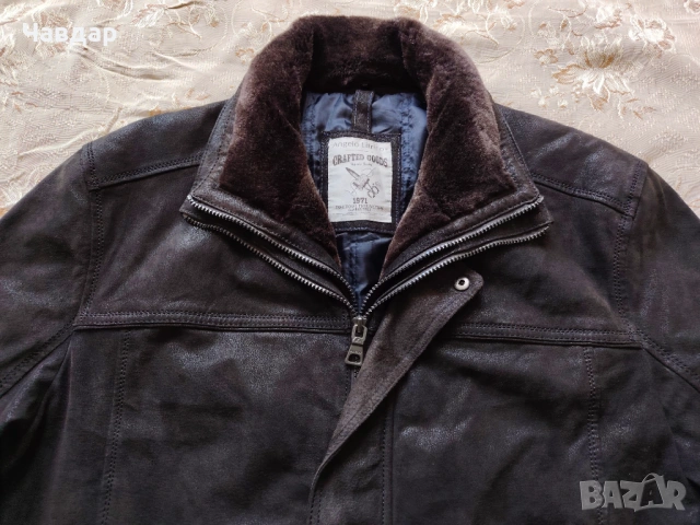 Мъжко яке Angelo Litrico/естествен велур - размер XL/XXL