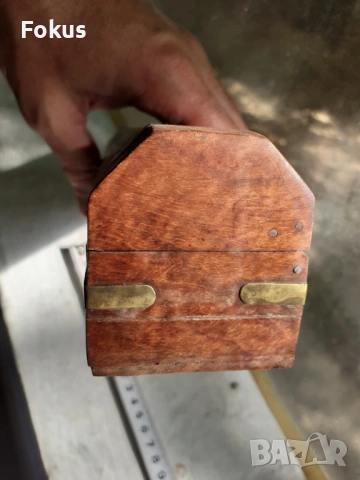 Стара дървена кутия с месинг - ароматизатор, снимка 6 - Антикварни и старинни предмети - 53424656