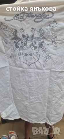 Продавам интересна бяла мъжка риза дълъг ръкав., снимка 5 - Ризи - 51653746