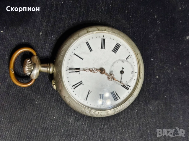 Швейцарски джобен часовник с посребрени капаци 1925г. - 10 РУБИНА, снимка 13 - Джобни - 49866321