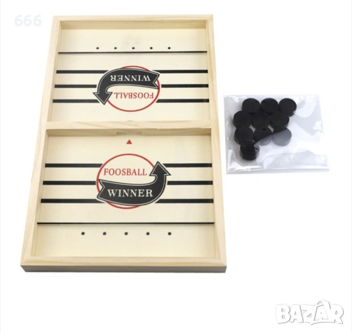 Интерактивна игра Foosball Winner, изработена от естествено дърво, 35x22 см, снимка 2 - Други - 54088915