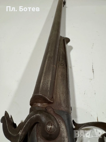 Стара двуцевна пушка, снимка 4 - Антикварни и старинни предмети - 54017604