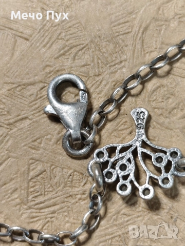 Сребърна гривна (343), снимка 5 - Гривни - 52714854