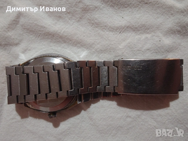 Полет - съветски механичен часовник, с ръчно навиване. Оригинална верижка. , снимка 2 - Мъжки - 53802911