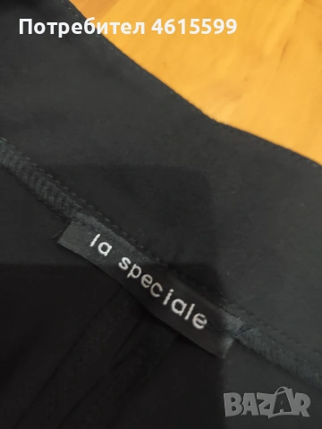 черен панталон с кожа, снимка 5 - Панталони - 53597620