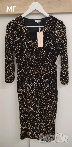 РОКЛЯ С ПАЕТИ НОВА С ЕТИКЕТ , снимка 5 - Рокли - 53821033