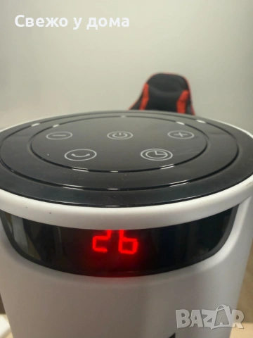 Вентилаторна печка 2-в-1 с керамичен нагревател, осцилация 60°, дистанционно и LED дисплей – 1500W, , снимка 8 - Отоплителни печки - 53558378