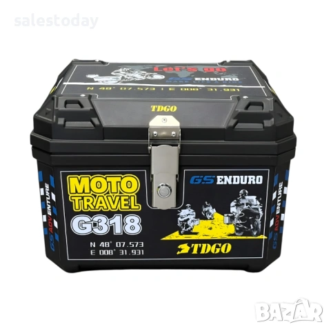 Мото куфар за багажник, Motorcycle suitcase, 57литра, 44 × 37 × 33 см