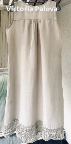 Красива ленена рокля свободна кройка 100% лен, снимка 8 - Рокли - 50378413