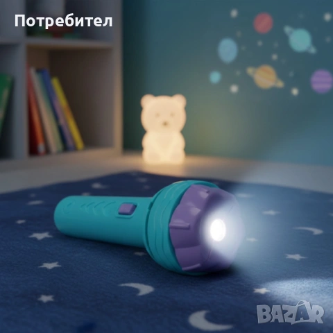 Плюшена играчка с нощна лампа 2в1 + детски фенер-проектор със светлинни картинки – комплект за уют и, снимка 8 - Плюшени играчки - 53711457