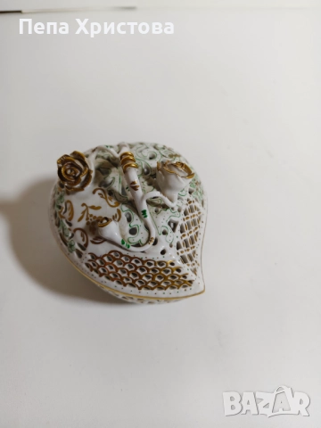 Кутия за бижута от ажурен унгарски порцелан Herend, снимка 3 - Други - 52655400