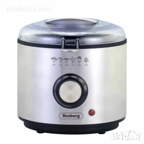 Фритюрник Rosberg, 950W, 1л., фиксиран съд, S/S, снимка 3 - Фритюрници - 49273153