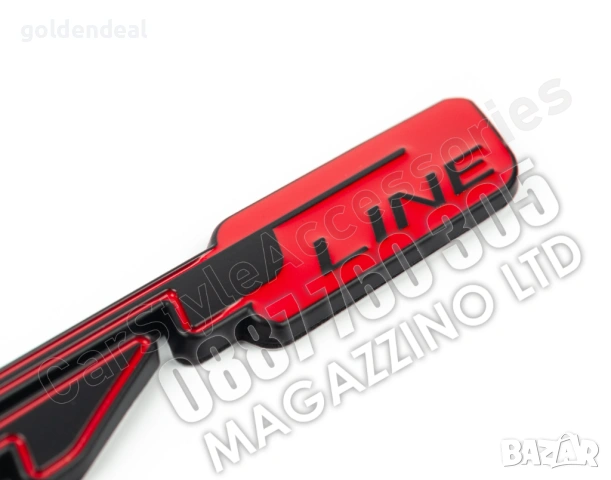 Емблема за Кия ГТ Kia GT Line Метална Черно и Черврено, снимка 7 - Аксесоари и консумативи - 53761664