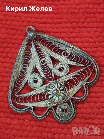 СТАРИННА ФИЛИГРАННА СРЕБЪРНА БРОШКА ВИСОКА ПРОБА СРЕБРО ФИНА РЪЧНА МАЙСТОРСКА ИЗРАБОТКА 49337, снимка 10 - Антикварни и старинни предмети - 48468004