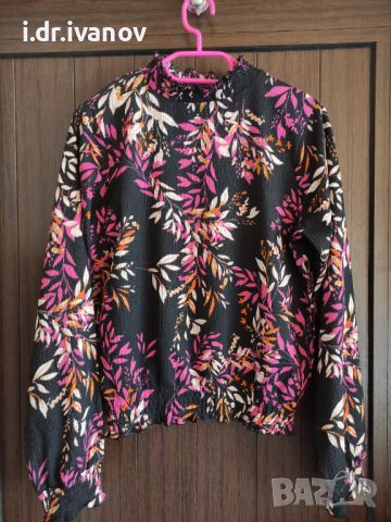 цветна офис блуза , снимка 2 - Блузи с дълъг ръкав и пуловери - 45156943