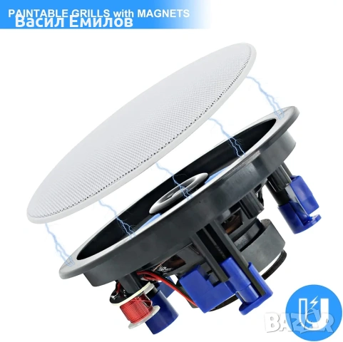 Herdio 4" Bluetooth таванни високоговорители 320 вата, 2-лентови, снимка 11 - Bluetooth тонколони - 53961009