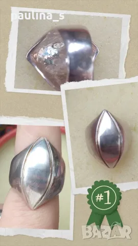 Три броя / Масивен сребърен пръстен дизайнерска изработка проба 925 , снимка 10 - Пръстени - 26293650