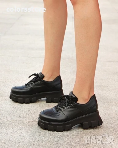 Равни обувки - черна кожа - DTV88 , снимка 2 - Дамски ежедневни обувки - 51399730