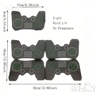 10 бр ПЛЕЙСТЕЙШЪН ДЖОЙСТИК конзола  парти салфетки за рожден ден, снимка 2 - Аксесоари за кухня - 47670838