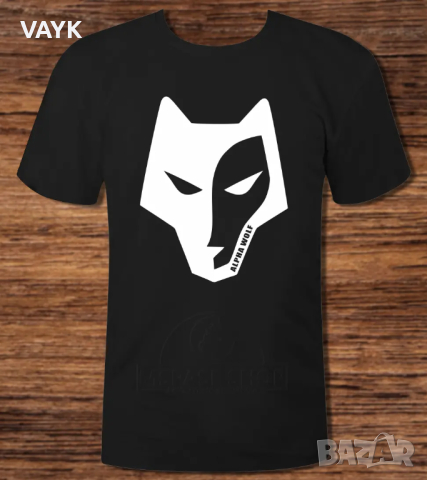 Тениска с декоративен печат - Alpha Wolf, снимка 2 - Тениски - 45035881