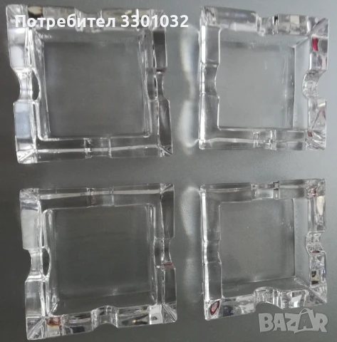 Кристални пепелници Бохемия,за пури и цигари,4 броя, снимка 4 - Други - 51378488